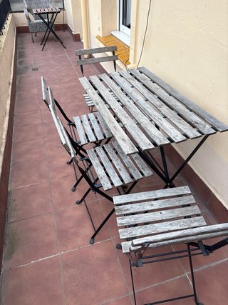 Set 4 Sillas + 2 Mesas Ikea Exterior