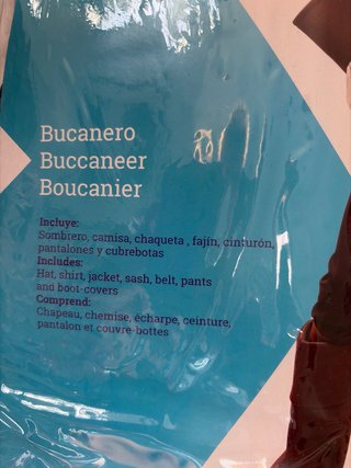 Disfraz Bucanero Niño Talla 7-9