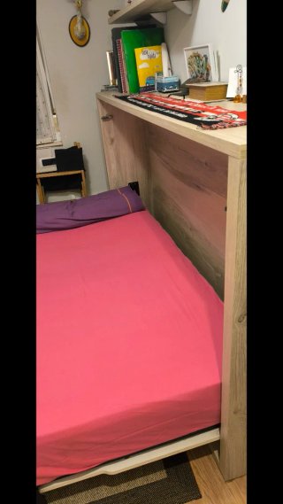 Cama abatible madera.