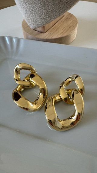 Orecchini a catena dorati