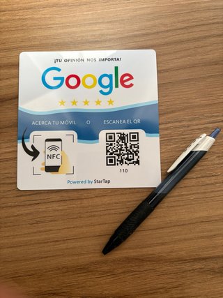 Pegatina Google Opinión NFC QR