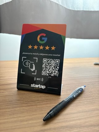 Pegatina Google Opinión NFC QR