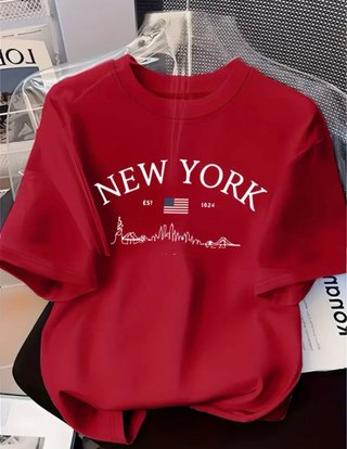 Camiseta New York Talla M Roja