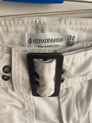 Falda vaquera blanca Stradivarius Talla 36