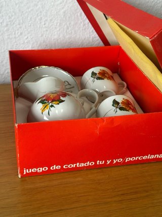 Juego de cortado vintage tu y yo Nuria porcelana