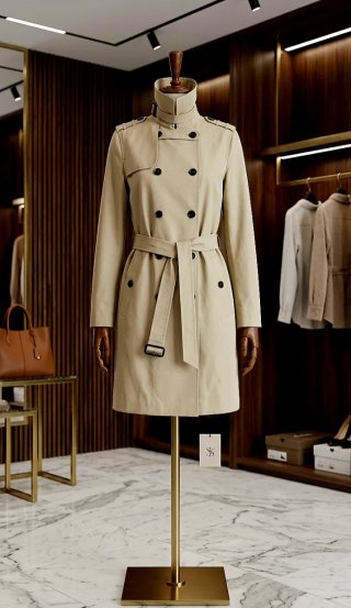 Gabardina Sandro Paris Beige Talla 38