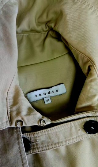 Gabardina Sandro Paris Beige Talla 38