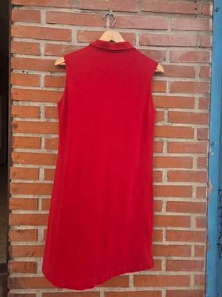 Vestido Polo Burberry Rojo Vintage