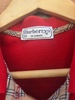 Vestido Polo Burberry Rojo Vintage