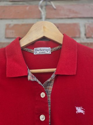 Vestido Polo Burberry Rojo Vintage