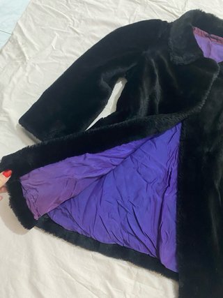Cappotto pelliccia vintage nero S/M