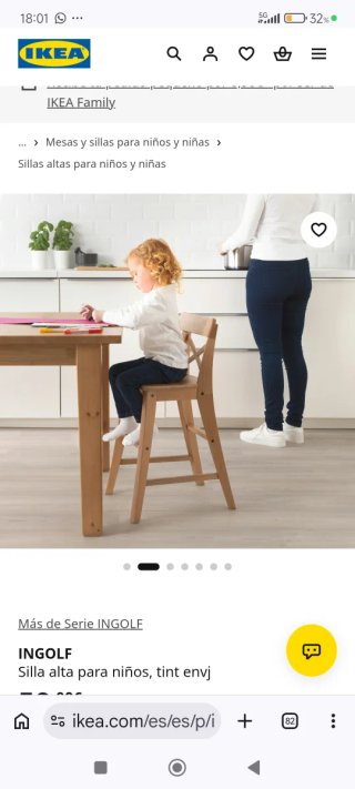 Sillas de madera infantiles Ikea (2 unidades)