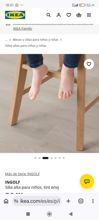 Sillas de madera infantiles Ikea (2 unidades)