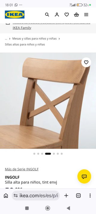 Sillas de madera infantiles Ikea (2 unidades)