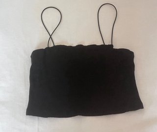 Top negro tirantes finos