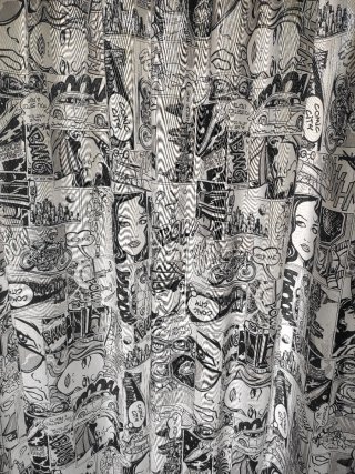 Cortinas Diseño Cómic Blanco y Negro.