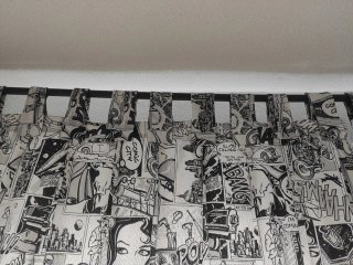 Cortinas Diseño Cómic Blanco y Negro.