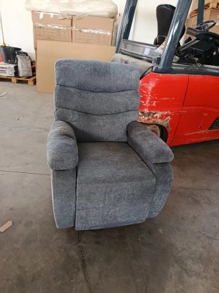 Pareja Sillones Relax Palanca Gris