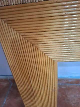 Cabecero y Lámparas Ratán/Madera