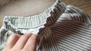 Shorts ZARA rayas blancas/verdes 10 años