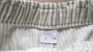 Shorts ZARA rayas blancas/verdes 10 años