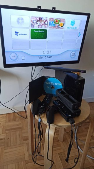 Nintendo Wii RVL-001 Negra Completa