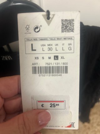 Blusa Zara Negra Encaje Volantes