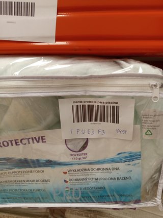 Manta protectora de poliéster para piscina elevada
