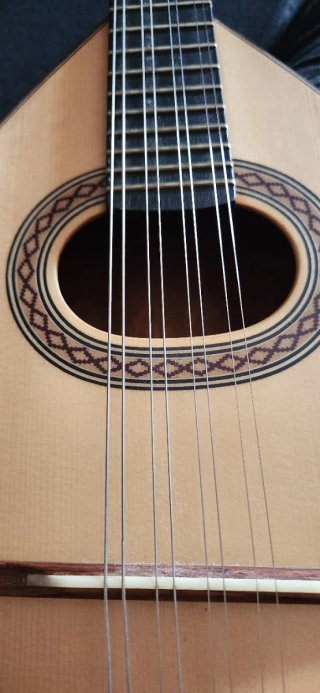 Mandolina de madera con funda