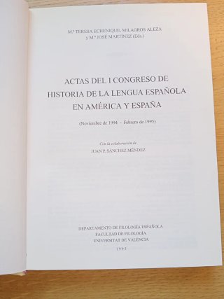 Historia de la Lengua Española en América y España