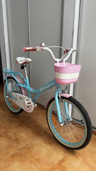 Bicicleta infantil 20 azul y rosa
