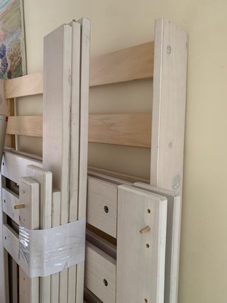 Cama alta LUFE 1,90 mezanina - Blanco nórdico.