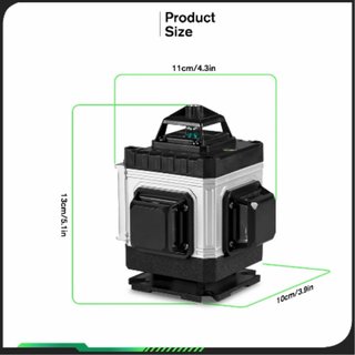 Nivel láser verde con pantalla 4D de 16 líneas