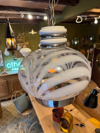 Lámpara Murano Antigua Vidrio Soplado Años 70