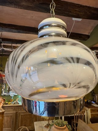 Lámpara Murano Antigua Vidrio Soplado Años 70