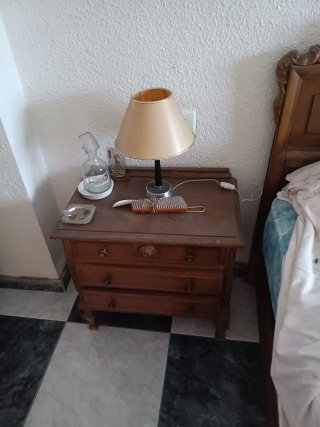 Juego de 2 sillas de madera y terciopelo