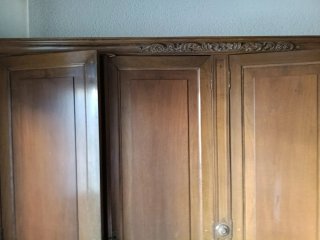 Juego de 2 sillas de madera y terciopelo