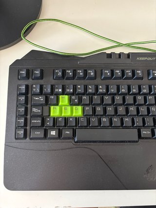 Teclado Gaming KEEP OUT Negro/Verde Sin Usar