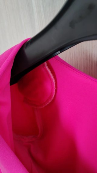 Top Zara fucsia scollo V maniche lunghe