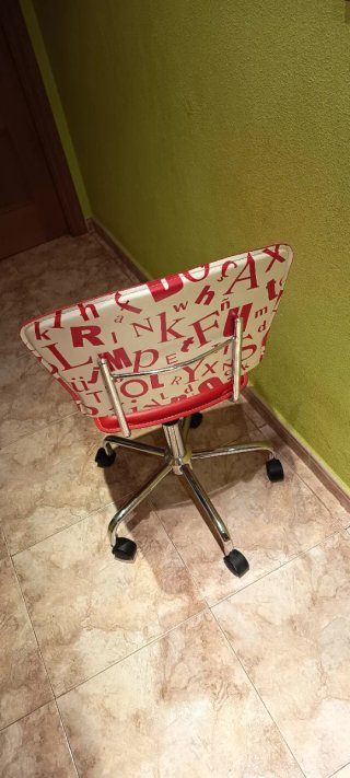 Silla Escritorio Roja Vintage