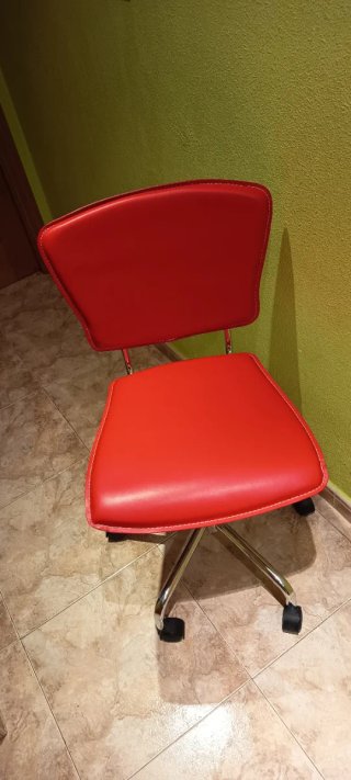 Silla Escritorio Roja Vintage