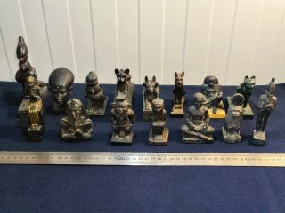 Lote 15 Figuras Resina Estilo Egipto Antiguo