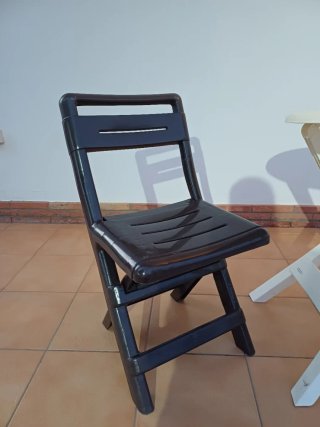 Juego de mesa y sillas plegables exterior plástico