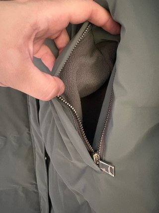 Plumas impermeable Zara caqui XXL