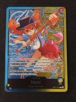 Carta Nami líder OP11-041 Learn Deck One Piece TCG