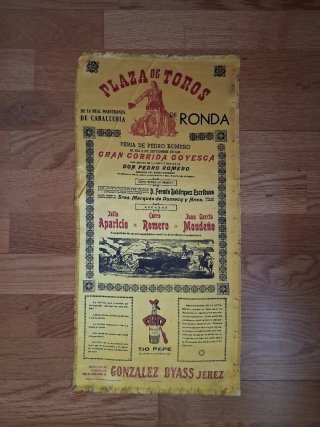 Cartel Plaza de Toros de Ronda 1961