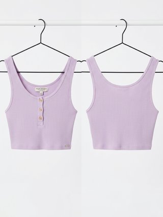 Top lila canalé Pacific Republic - Talla S