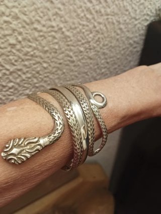 Pulsera Serpiente Plata 925