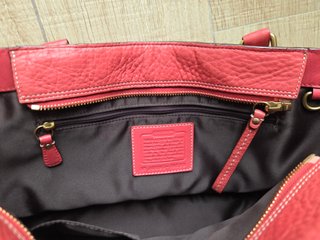 Vintage Coach Hamptons Tote Handbag, Bolso rojo
