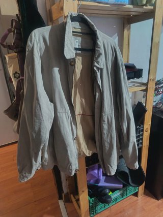 Chaqueta antelina beige T. L-XL